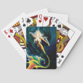 Zeemeermin Dragon Fantasy Blue Pokerkaarten (Achterkant)