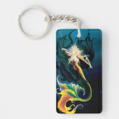 Zeemeermin Dragon Fantasy Blue Sleutelhanger (Voorkant)