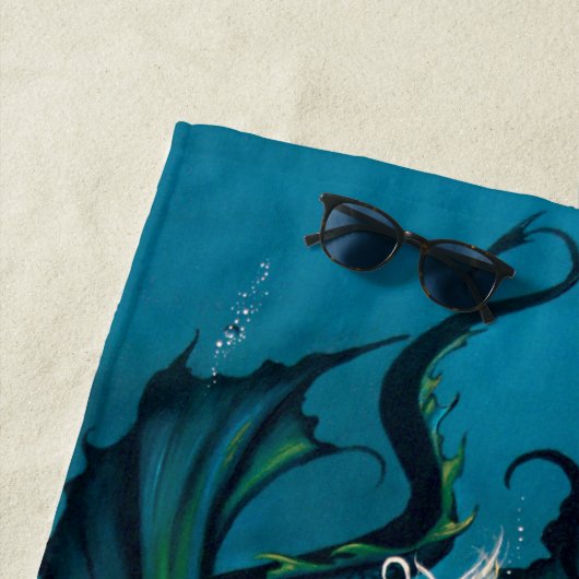 Zeemeermin Dragon Fantasy Blue Strandlaken (In situ)