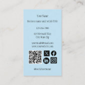 Zeemeermin Dragon Fantasy Blue Visitekaartje (Achterkant)