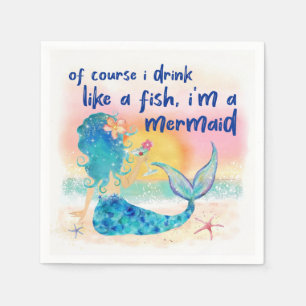 Zeemeermin   Drink Als Een Vis Servet