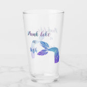 Zeemeermin Drink als een visglazen pluim Glas (Voorkant)