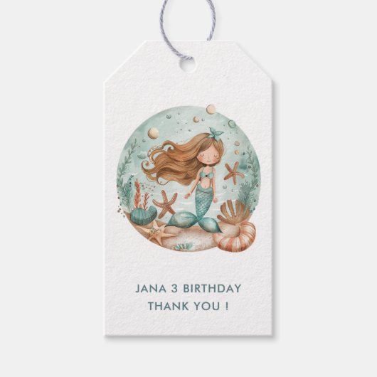 Zeemeermin dromen Kinder Cadeaulabel (Voorkant)