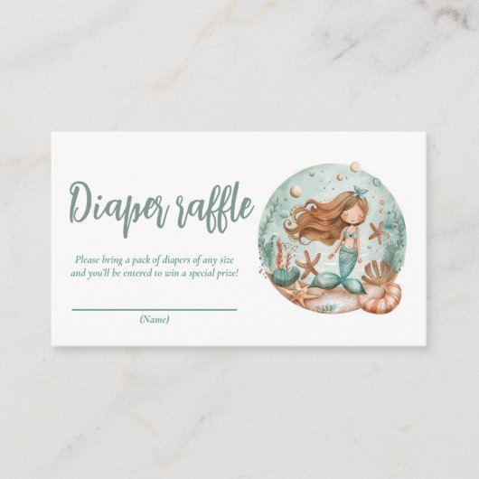 Zeemeermin dromen Kinder Informatiekaartje (Voorkant)