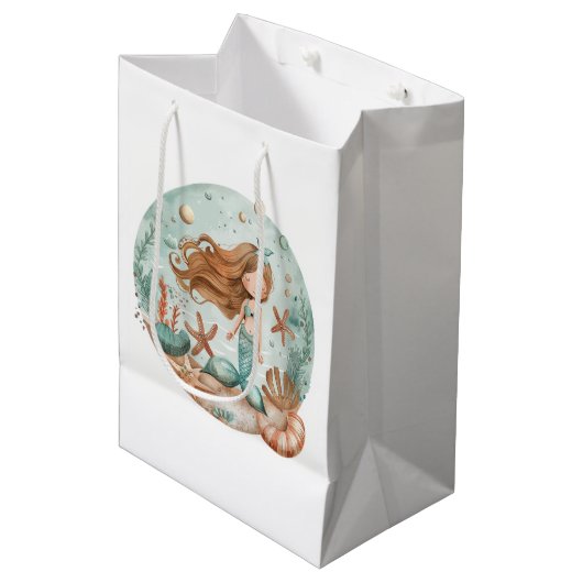 Zeemeermin dromen Kinder Medium Cadeauzakje (Voorkant Gekanteld)