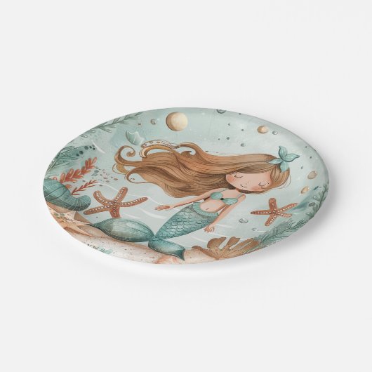 Zeemeermin dromen Kinder Papieren Bordje (Gekanteld)