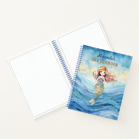 Zeemeermin dromen voor meisjes Schetsboek Notitieboek (Binnen)