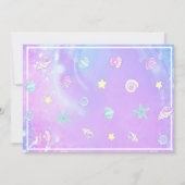 Zeemeermin Duik in Vijf 5e Verjaardag Foto Kaart (Achterkant)