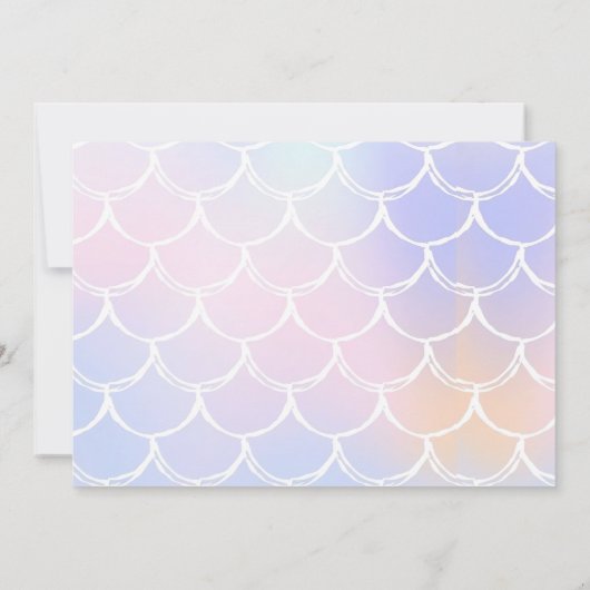 Zeemeermin Duik in Vijf 5e Verjaardagsfeestfoto Kaart (Achterkant)