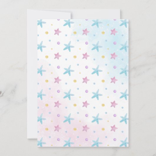 Zeemeermin Duik In Vijf Meisjes Verjaardag Kaart (Achterkant)