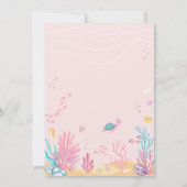 Zeemeermin Duik In Vijf Verjaardagsfeest Kaart (Achterkant)