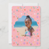 Zeemeermin Duik In Vijf Verjaardagsfoto Kaart (Achterkant)
