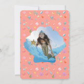 Zeemeermin Duik In Vijf Verjaardagsfoto Kaart (Achterkant)