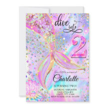 Zeemeermin Duik Twee 2e Verjaardagsfeestje 