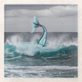 Zeemeermin Duiken in Waves Onderzetter