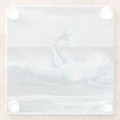 Zeemeermin Duiken in Waves Onderzetter Glazen Onderzetter (Achterkant)