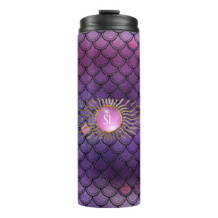  zeemeermin edelsteen monogram thermosbeker