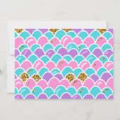 Zeemeermin Een het Zee Zwembad Party Meisje Eerste Kaart (Achterkant)