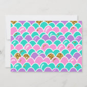 Zeemeermin Een het Zee Zwembad Party Meisje Eerste Kaart (Achterkant)