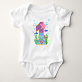 Zeemeermin Eén Kleurige Eerste Verjaardag Romper (Voorkant)