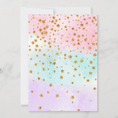 Zeemeermin eenhoorn feeën uitnodiging (Achterkant)