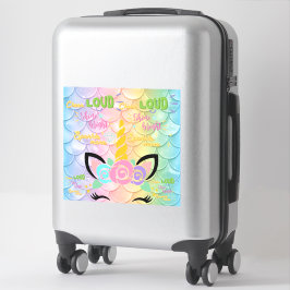Zeemeermin Eenhoorn Juich Hard Schitter Helder Fon Sticker