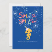 Zeemeermin Eenhoorn POOL Feest Roze Glitters Meisj Kaart (Achterkant)