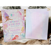 Zeemeermin & Eenhoorn Verjaardagsfeest Uitnodiging