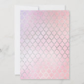 Zeemeermin Eenhoorn Zwembad Feest Roze Blauw Meisj Kaart (Achterkant)