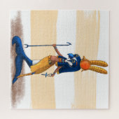 Zeemeermin Egyptische valk God of War Fantasy Legpuzzel (Horizontaal)