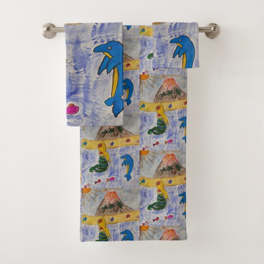 Zeemeermin Eiland Handdoek Set (Insitu)