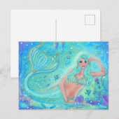 Zeemeermin Eira met tropische vis van Renee Lavoie Briefkaart (Voorkant / Achterkant)