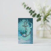 Zeemeermin en Anker Duikinstructeur Visitekaartje (Staand voorkant)