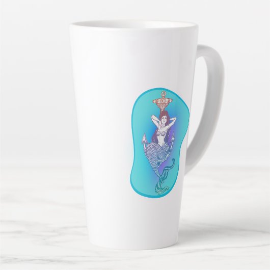 Zeemeermin en Anker Latte Mok (Rechterhoek)