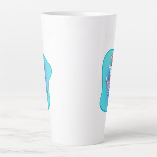 Zeemeermin en Anker Latte Mok (Voorkant)