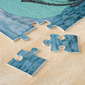 Zeemeermin en anker puzzel legpuzzel (Zijkant)