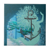 Zeemeermin en Anker Tegeltje (Voorkant)