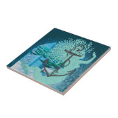 Zeemeermin en Anker Tegeltje (Zijkant)