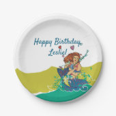 Zeemeermin en Baby Dolfijn Party Bord (Voorkant)