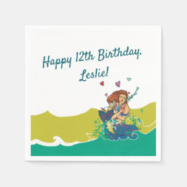 Zeemeermin en Baby Dolfijn Party Servet