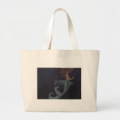 Zeemeermin en blauwe vis grote tote bag (Voorkant)