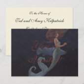 Zeemeermin en blauwe vis kaart (Voorkant / Achterkant)