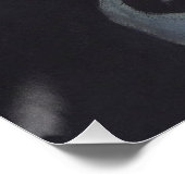 Zeemeermin en blauwe vis poster (Hoek)