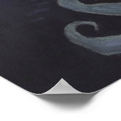 Zeemeermin en blauwe vis poster (Hoek)