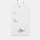 Zeemeermin en cupcake Birthday Gift Labels Cadeaulabel (Achterkant)