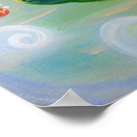 Zeemeermin en dansende vis poster (Hoek)