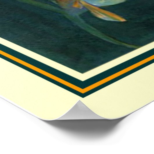 Zeemeermin en de Zeilboot 1920 afdrukken 16x20 Poster (Hoek)