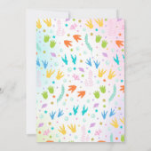 Zeemeermin en Dinosaurus Verjaardag Uitnodiging Ma (Achterkant)