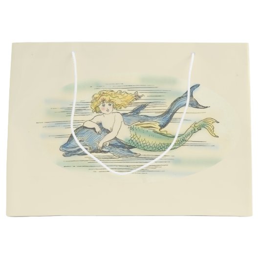  zeemeermin en dolfijn groot cadeauzakje (Voorkant)