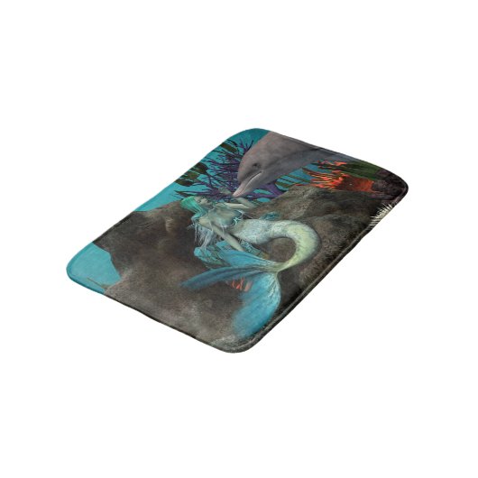 Zeemeermin en Dolfijn Onder het Zee Badmat (Gekanteld)